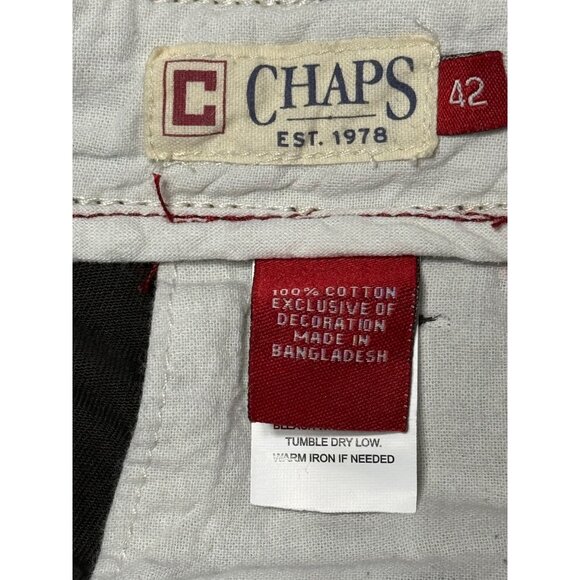 Chaps Mens Cargo Shorts Size 42 100% Cotton Dark Gray Durable Comfortable Summer - Picture 4 of 12